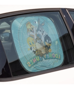 COPPIA TENDINE AUTO LATERALI "LOONEY TUNES" 44X35 CM