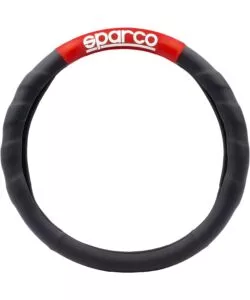 COPRIVOLANTE UNIVERSALE PER AUTO SPARCO NERO E ROSSO