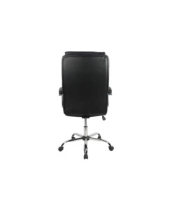 SEDIA UFFICIO "PRINCETON" IN ECOPELLE NERA, 64X75X115-123 CM