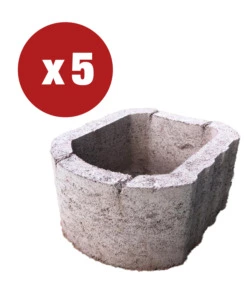 PROMO 5 PAVIMENTAZIONI DA ESTERNO MATTONE DECORATIVO ROSSO 39.5X34X19.5 CM