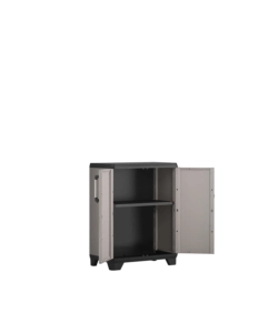 ARMADIO IN RESINA BASSO KETER "SISTEMA NEW" GRIGIO, 68X39X90 CM
