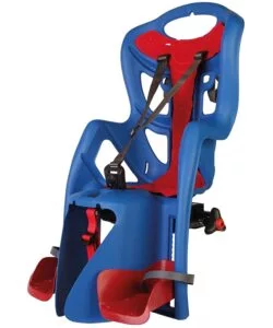 SEGGIOLINO POSTERIORE BLU PER BICICLETTA PER BAMBINI, MAX. 22 KG, DA 3 A 8 ANNI - SI FISSA AL PORTAPACCHI