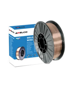 FILO PER SALDATURA IN ACCIAIO PER SALDATRICI MIG A FILO BOBINA DIAMETRO 200 MM CON FILO DA 0,6 MM - AWELCO