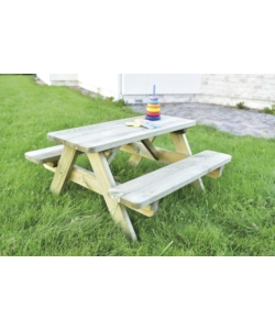 TAVOLO DA PIC NIC PER BAMBINI IN LEGNO DI PINO IMPREGNATO IN AUTOCLAVE, 90X90 CM