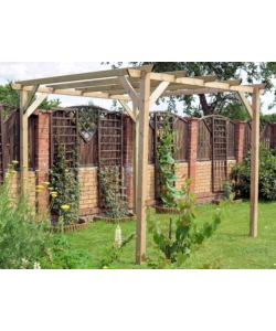 PERGOLA DA ESTERNO LIBERA "ECO" IN LEGNO DI PINO, 300X300 CM