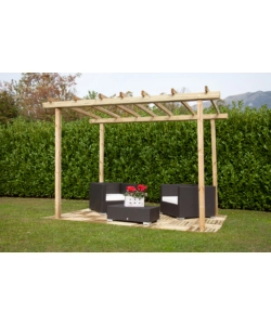 PERGOLA AUTOPORTANTE DA ESTERNO IN LEGNO, 240X240 CM