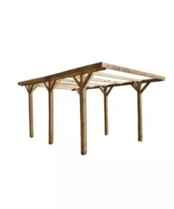 CARPORT AUTO IN LEGNO SENZA COPERTURA 1 POSTO 3,04X5,12X2,33 MT