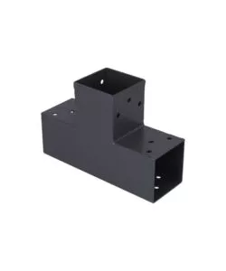 GIUNZIONE CONNETTORE PLUG-IN PER PALO 7X7 A 3 CONNESSIONI A 90°, ANTRACITE - SUKI