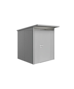 CASETTA DA GIARDINO BIOHORT "AVANTGARDE A1" IN ACCIAIO ZINCATO COLORE ARGENTO METALLIZZATO CON PORTA BATTENTE SEMPLICE 180X220X218 CM