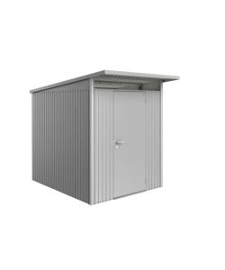 CASETTA DA GIARDINO BIOHORT "AVANTGARDE A2" IN ACCIAIO ZINCATO COLORE ARGENTO METALLIZZATO CON PORTA BATTENTE SEMPLICE 180X260X218 CM