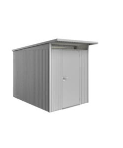 CASETTA DA GIARDINO BIOHORT "AVANTGARDE A3" IN ACCIAIO ZINCATO COLORE ARGENTO METALLIZZATO CON PORTA BATTENTE SEMPLICE 180X300X218 CM
