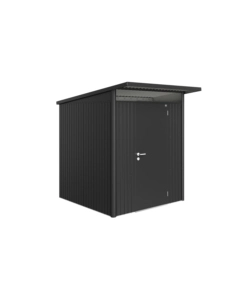 CASETTA DA GIARDINO BIOHORT "AVANTGARDE A1" IN ACCIAIO ZINCATO COLORE GRIGIO SCURO METALLIZZATO CON PORTA BATTENTE SEMPLICE 180X220X218 CM