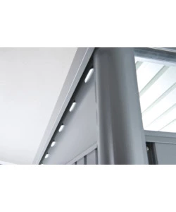 CASETTA DA GIARDINO BIOHORT "AVANTGARDE A8" IN ACCIAIO ZINCATO COLORE GRIGIO SCURO METALLIZZATO CON PORTA BATTENTE DOPPIA 260X380X222 CM