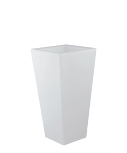 VASO DA GIARDINO LED "GECO" BIANCO 38X38X90 CM, 4W