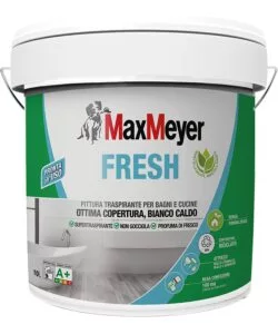 PITTURA TRASPIRANTE PER INTERNI "FRESH A+" 10 LT BIANCA, PRONTA ALL USO - MAX MEYER
