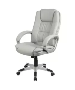 SEDIA UFFICIO BELLAHOME "COLUMBIA" CON BRACCIOLI IN ECOPELLE GRIGIO 66,5X70X109-118 CM