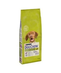 CROCCHETTE PER CANI PURINA "DOG CHOW" ADULTO DI TUTTE LE TAGLIE CON AGNELLO 14 KG