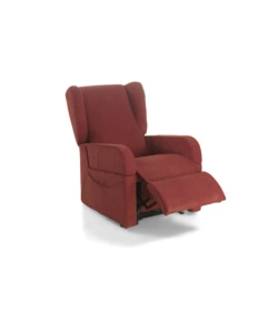 POLTRONA CON RECLINER E ALZATA ELETTRICA "DEA", ROSSA, 74X92X102 CM