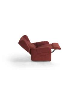 POLTRONA CON RECLINER E ALZATA ELETTRICA "DEA", ROSSA, 74X92X102 CM