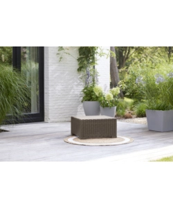 TAVOLINO DA ESTERNO CALIFORNIA COLOR CAPPUCCINO, 68X68X35 CM - KETER
