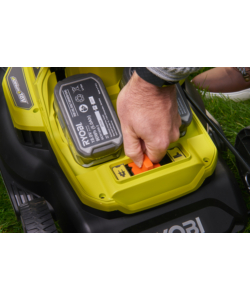 TAGLIAERBA IBRIDO BATTERIA ED ELETTRICO RYOBI "RY18LMH37A-250" TAGLIO 37CM 18V, DUE BATTERIE 5AH INCLUSE