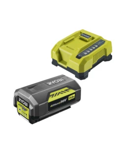 KIT CARICABATTERIE SINGOLO RAPIDO E BATTERIA DI RICAMBIO RYOBI "RY36BC60A-140" 36V 4AH