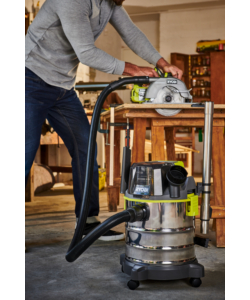 ASPIRATORE SOLIDI E LIQUIDI A BATTERIA RYOBI "R18WDV-0" 18V 18L, SOLO CORPO MACCHINA
