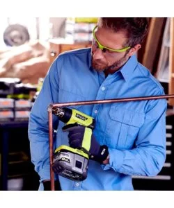 PISTOLA TERMICA TERMOSOFFIATORE A BATTERIA RYOBI "R18HG-0" 18V, SOLO CORPO MACCHINA
