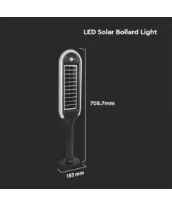 PIANTANA SOLARE LED DA GIARDINO BIANCA E NERA 4000K, 5W