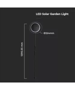 PIANTANA SOLARE LED DA ESTERNO 4000K, 8W