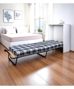 MOBILE LETTO ESTRAIBILE A SCOMPARSA CON RETE E MATERASSO 80X190 CM