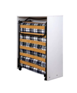 MOBILE LETTO ESTRAIBILE A SCOMPARSA CON RETE E MATERASSO 80X190 CM