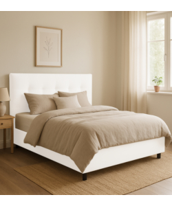 LETTO MATRIMONIALE CONTENITORE "EASY" BIANCO 160X190 CM