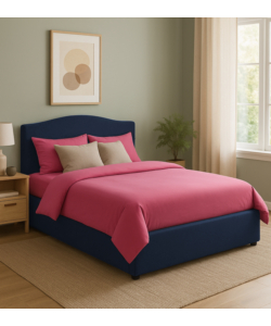 LETTO MATRIMONIALE CONTENITORE "HILL" BLU 160X190 CM