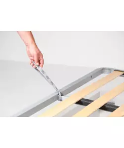 Letto matrimoniale con contenitore "Hi box" bianco 160x190 cm