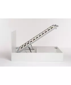 Letto matrimoniale con contenitore "Hi box" bianco 160x190 cm