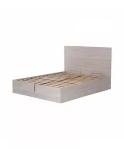 LETTO MATRIMONIALE "HI BOX" OLMO NATURALE CON RETE E CONTENITORE 160X190 CM