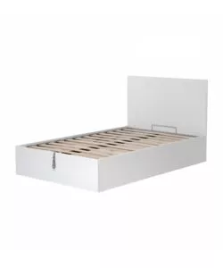 LETTO PIAZZA E MEZZA CONTENITORE "HI BOX" BIANCO 120X190 CM