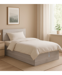 LETTO PIAZZA E MEZZA CONTENITORE "HI BOX" OLMO NATURALE 120X190 CM