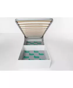 Letto singolo testata con contenitore  "Hi Box" bianco 90x190 cm