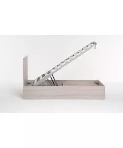 Letto singolo testata con contenitore  "Hi Box" olmo 90x190 cm