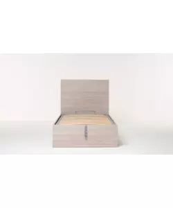 Letto singolo testata con contenitore  "Hi Box" olmo 90x190 cm