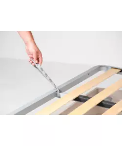 Letto singolo testata con contenitore  "Hi Box" olmo 90x190 cm