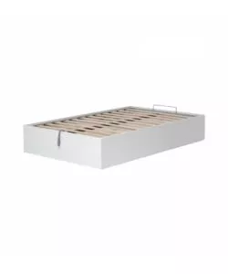 LETTO PIAZZA E MEZZA CONTENITORE "BED BOX" BIANCO 120X190 CM