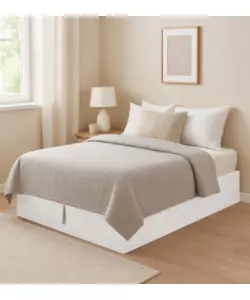 Letto piazza e mezza con contenitore "Bed Box" bianco 120x190 cm