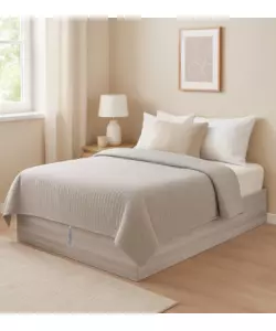 Letto una piazza e mezza con contenitore "Bed Box" olmo naturale 120x190 cm