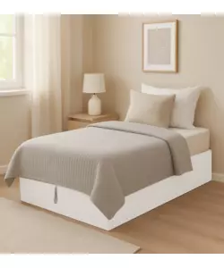 Letto singolo con contenitore  "Bed Box" bianco 90x190 cm