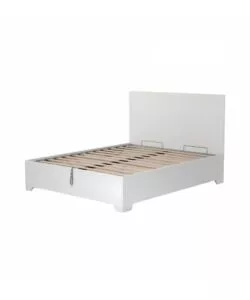 LETTO MATRIMONIALE CONTENITORE CON PIEDINI "HI BOX" BIANCO 160X190 CM