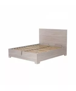 LETTO MATRIMONIALE CONTENITORE CON PIEDINI "HI BOX" OLMO NATURALE 160X190 CM