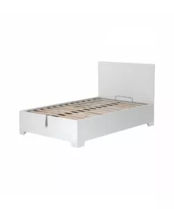 LETTO PIAZZA E MEZZA CONTENITORE CON PIEDINI "HI BOX" BIANCO 120X190 CM